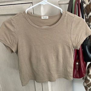 Beige Brandy Melville Crop Top